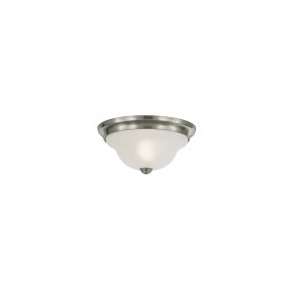 Home Solutions FM250BS Vista 1 Light Flush Mount in Brushed Steel with 