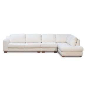  Diamond Sofa Zen 3 Piece Leather Modular Sectional with 