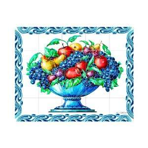  LMT Tile 1009 3024 Fruit Vase One Kitchen Mural, 30 Inch 