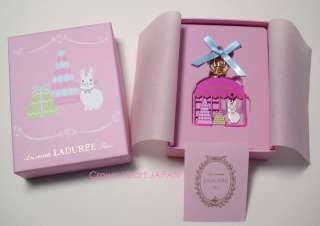 New LADUREE Keychain Window Lapin Rabbit Pink Key Ring in Gift Box 