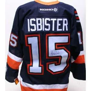  Brad Isbister Signed Jersey   Islanders   Autographed NHL 