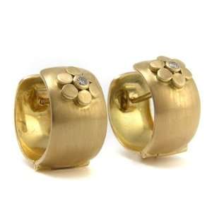   Rasvihar Round Brilliant Diamond and 18k Gold Earring 3 3617 Jewelry