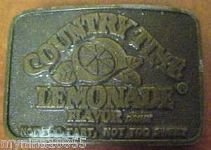 Metal Belt Buckle Advertising Country Time Lemonade  