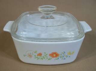 Corning Ware WILDFLOWER 1.5 Quart Square Covered Casserole with lid 1 