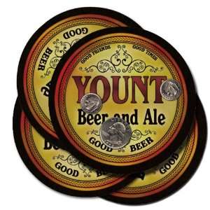  YOUNT Family Name Brand Beer & Ale Coasters Everything 