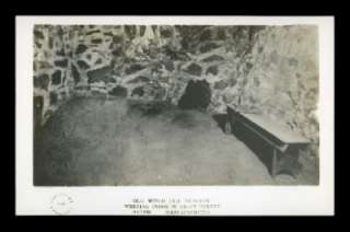 OLD WITCH JAIL DUNGEON SALEM MASSACHUSETTS WEEPING STONE RPPC AZO 1938 