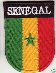 SENEGAL Country Flag Patch Shield Style  
