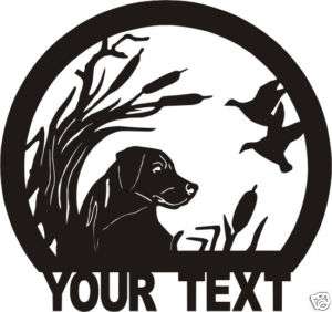 Custom Metal Art Labrador Lab Welcome Text Dog Sign 15  