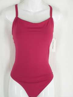 Calvin Klein BERRY Dark Pink Swimsuit 1 pc Swim Bathing Suit NEW nwt 