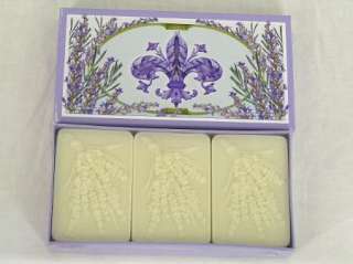 SOAP Saponificio Artigianale Fiorentino LAVENDER 3 Gift Box Fleur 