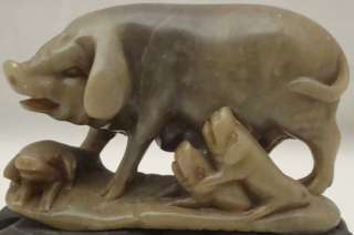 Hand Crafted Chinese Pig Soapstone  