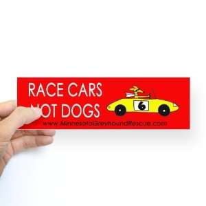  Race Cars, Not Dogs Pets Bumper Sticker by  