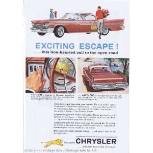   escape 4 Door Sedan Family Picnic V8 Red Vintage Ad 
