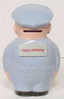 1950s HUMBLE Gas & Oil 5 tall FATMAN Advertising Plastic Coin Bank 
