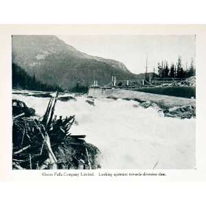  1915 Print Diversion Dam Ocean Falls British Columbia 