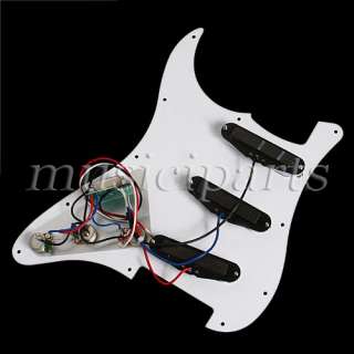 guitar parts WHITE Loaded PICKGUARD ASSEMBLY SSS FITS FENDER STRAT NEW 