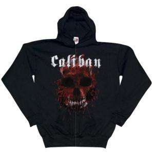Caliban   Bloody Skull Zip Hoodie   X Large  