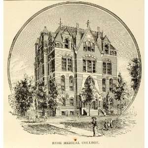  1893 Print Chicago Rush Medical College School University 