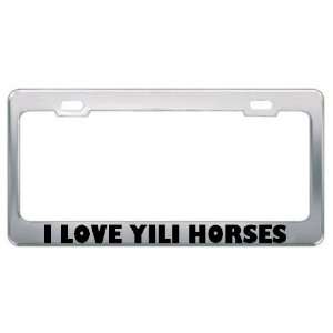 Love Yili Horses Animals Metal License Plate Frame Holder Border Tag
