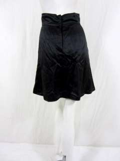 Miu Miu womens nero black silk flared skirt 38 $595 New  