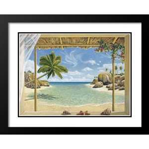 Andrea Del Missier Framed and Double Matted Art 33x41 Seychelles View 