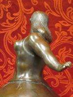 Art Deco Marble Modern Abstract Bronze Sculpture Statue Figure Female 