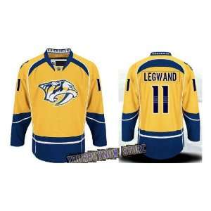 NHL Gear   David Legwand #11 Nashville Predators Yellow Jersey Hockey 