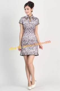 Women Girl Summer Mini Evening Dress Cheongsam Qipao  