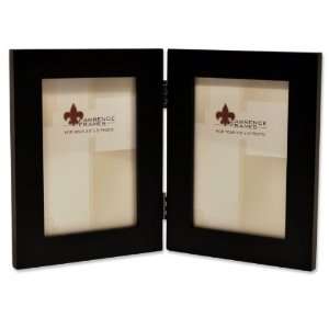   Frames Black Wood 3 1/2 by 5 Hinged Double Picture Frame Home
