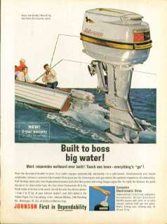 Built to boss big water Johnson Super Sea Horse outboard motor ad 