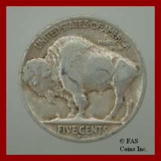 1938 D VG Buffalo Nickel US Coin  