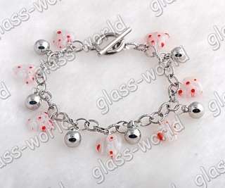 WHOLESALE 12strands Handwork Heart Glass Bead Bracelets  