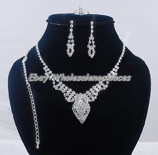 MIX 12Set Rhinestone Necklaces&Bracelets&Earrings&Rings  