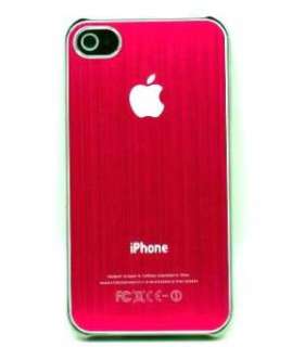 For iPhone 4 4G 4S Top Quality Luxury Case Back Cover Red Aluminum 