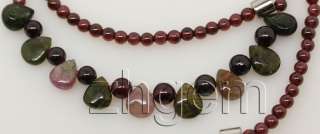 natural Garnet beads necklace Tourmaline 3.5 mm 7*8mm  
