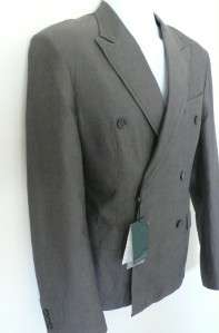 159 zara men sport coat suit jacket blazer gray authentic sz 42 