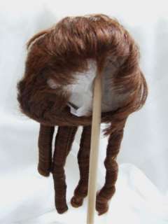   Long Curls Auburn Doll Wig Baby, Reborn OOAK BJD Dollfie  