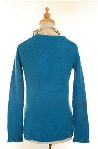 NEW AUTH French Zadig & Voltaire V Neck Wool Sweater w Stitching 