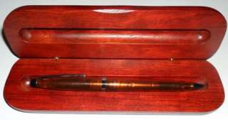 Cross Solo Translucent Amber Ballpoint Pen in Wooden Gift Box  