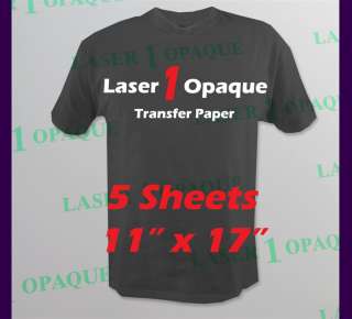 Laser 1 Opaque Dark Heat Press Transfer Paper 11x17 10  