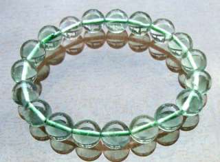 Natural Green Fluorite Round Beads Stretch Bracelet 9mm  