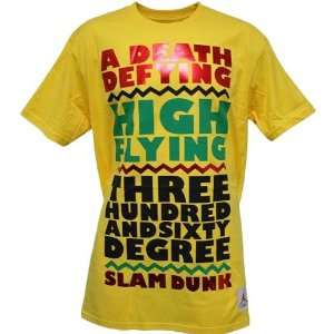  Nike Mens Air Jordan Slam Dunk T Shirt Yellow Size XL 