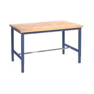  48L X 36W Production Bench   Maple Safety Edge Blue 