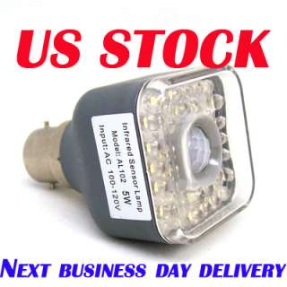 PIR 5W LED Light Bulb Motion Detector Lamp 110V B22  