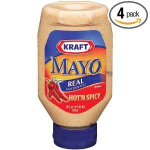 Kraft Mayo, Hot N Spicy, 18 Ounce Bottle Grocery & Gourmet Food