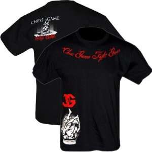   Chess Game Fight Gear Logo Black T Shirt (SizeXL)