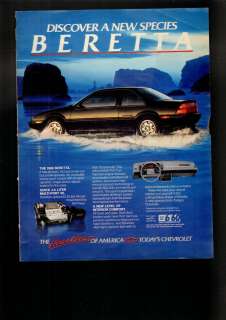 1987 Print Ad Chevrolet Beretta Discover New Species  