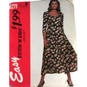  Stitch N Save 6271 Pattern Misses Dress Size O 12,14,16 