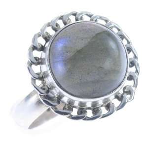    925 Sterling Silver LABRADORITE Ring, Size 8.5, 5.62g Jewelry