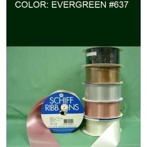   SINGLE FACE SATIN RIBBON Evergreen #637 3/8~USA 